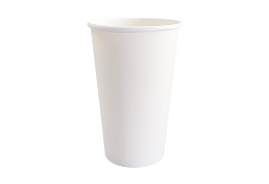 20oz White Paper Hot Cups - 1000 pcs