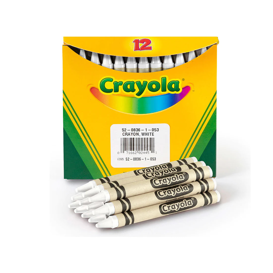 Crayola Bulk Crayons, White, 12 Count
