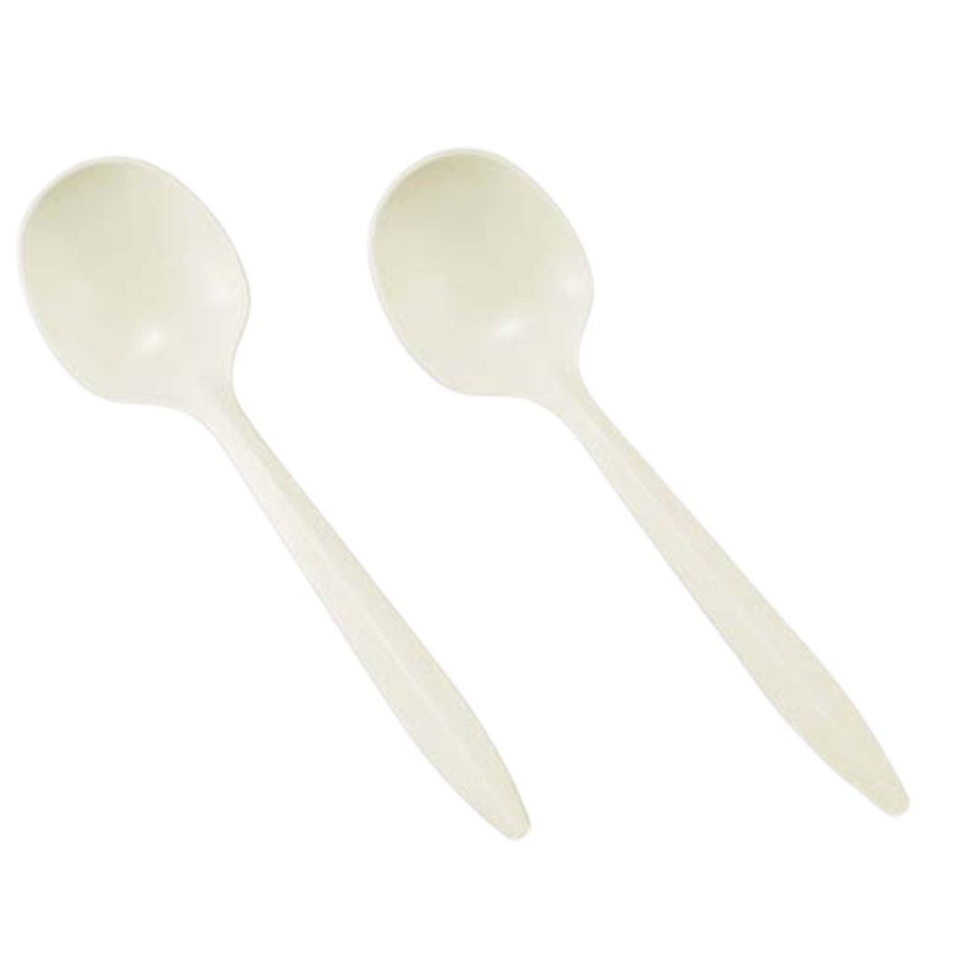 Bio-Based Medium Soup Spoons - 1000 pcs