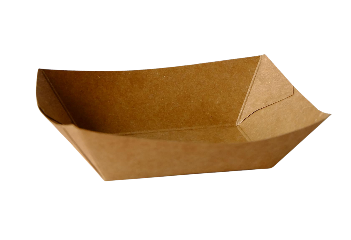 2lb Kraft Food Trays - 1000pcs