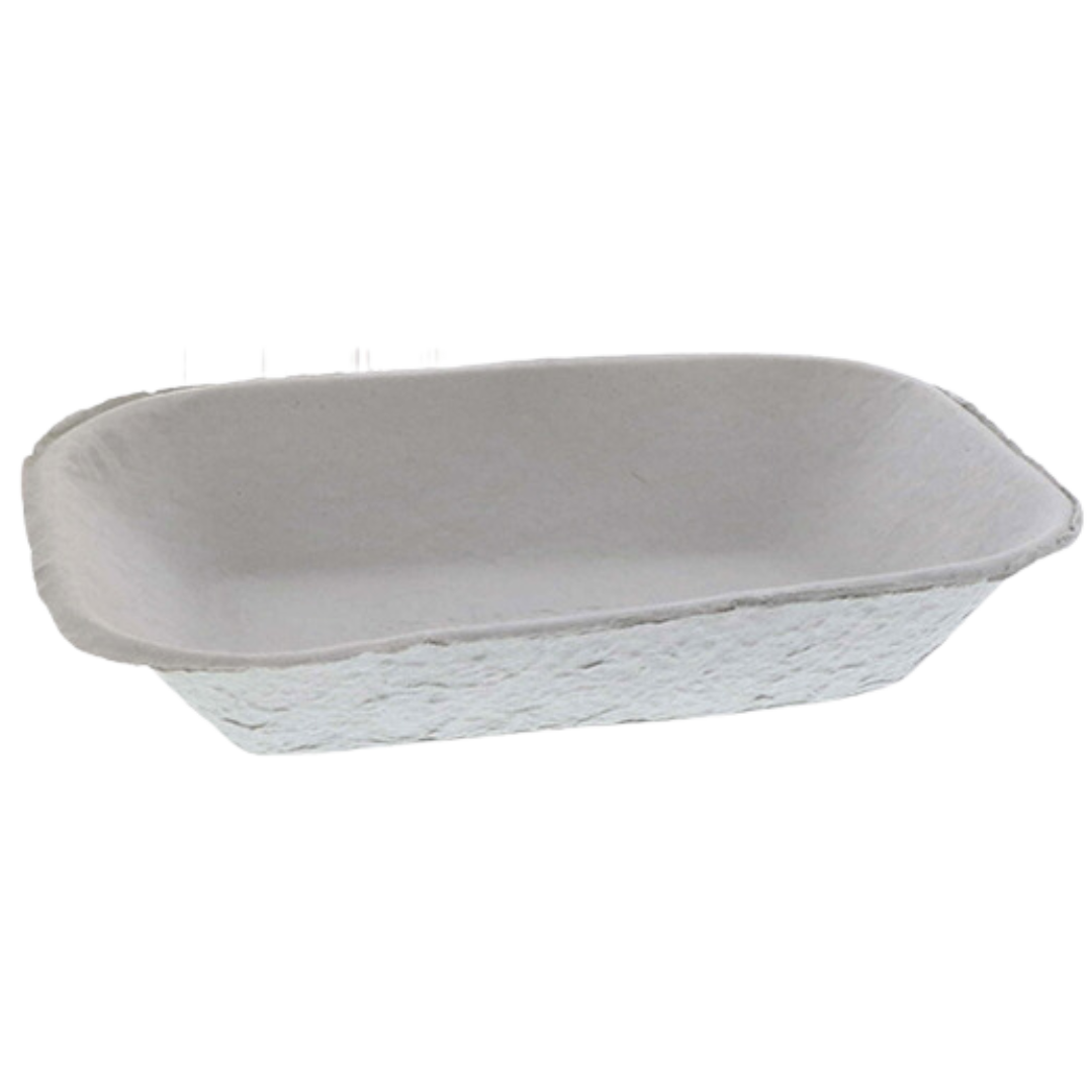 9.1" x 6.8" x 1.7" Pulp Food Trays – 460 pcs