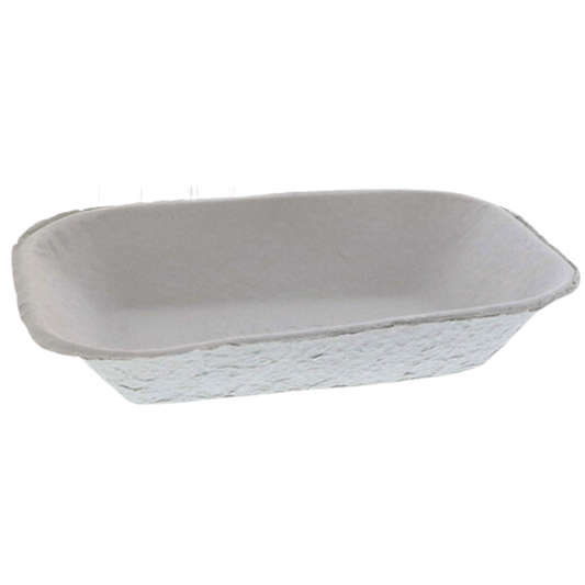 9.1" x 6.8" x 1.7" Pulp Food Trays – 460 pcs