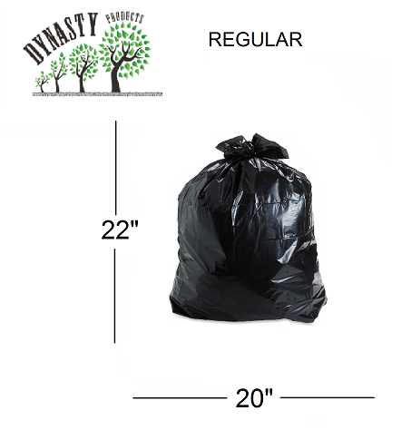 20" x 22" High Density Black Garbage Bags on the Roll - 1000 pcs