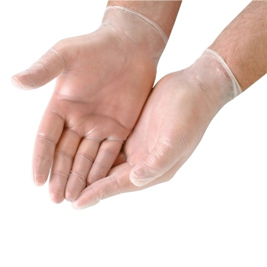 Extra Large Clear Vinyl Gloves - 100/box, 10box/cs