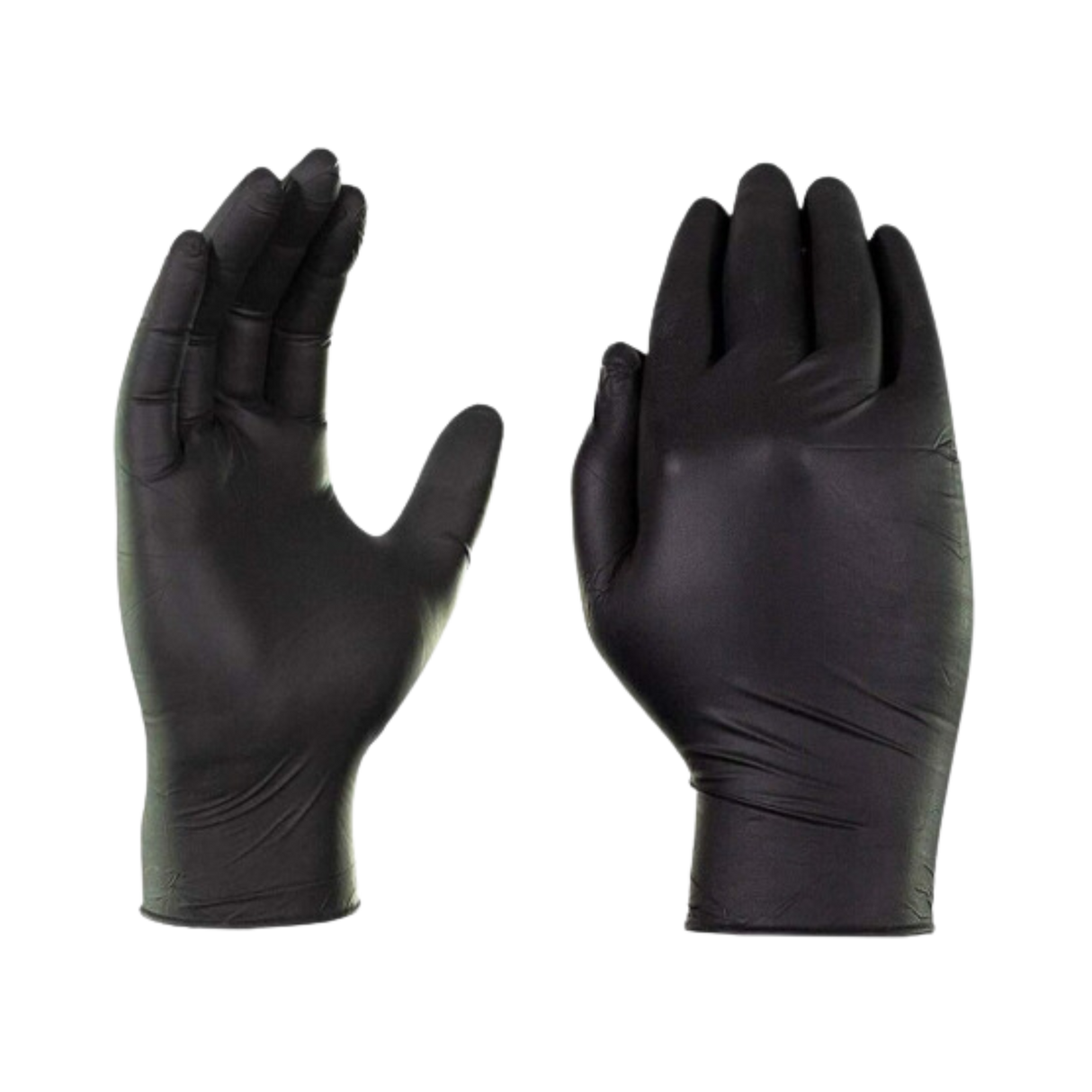 Medium Black Industrial Nitrile Gloves - 100/box, 10box/cs