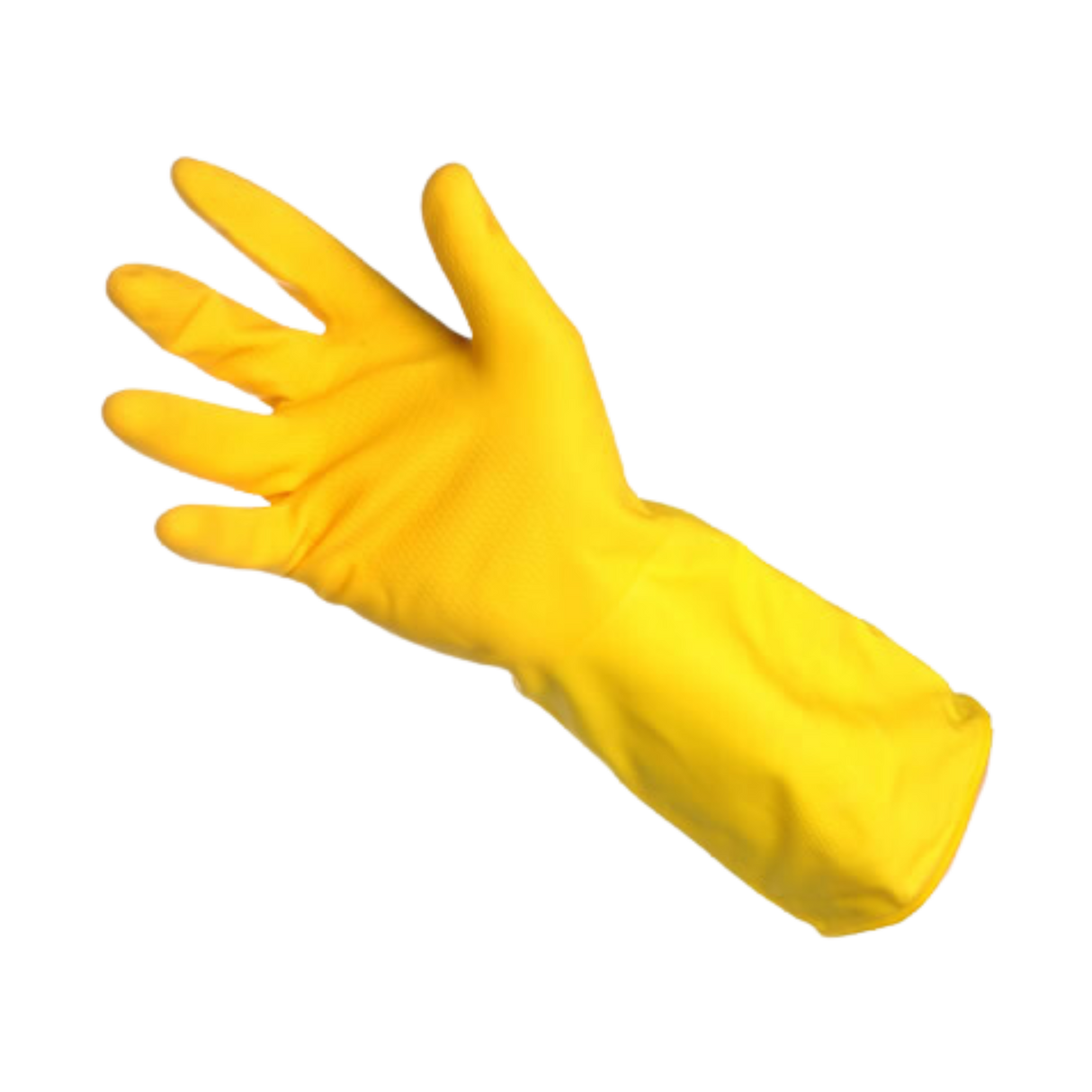 Extra Large Yellow Latex Kitchen Gloves - 12 Pairs, 12 bag/cs