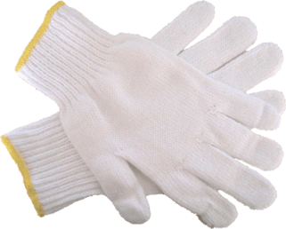 Grey Medium Cotton Knit Gloves - 12 Pairs, 20 bag/cs