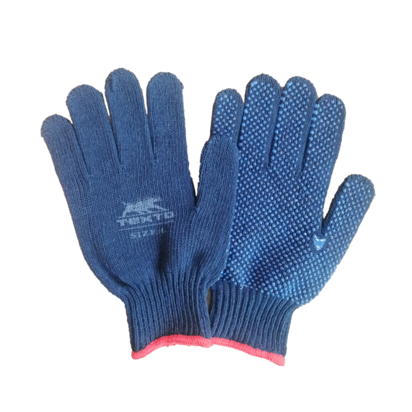 Heavy Duty Blue PVC Dotted Gloves - 12 Pairs, 20bag/MC