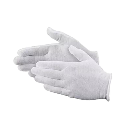 100% Cotton Light Weight Mens Inspector Gloves - 12 pairs