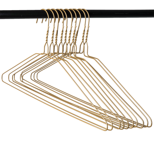 16" Gold Suit Hanger, 13 Gauge - 500 pcs