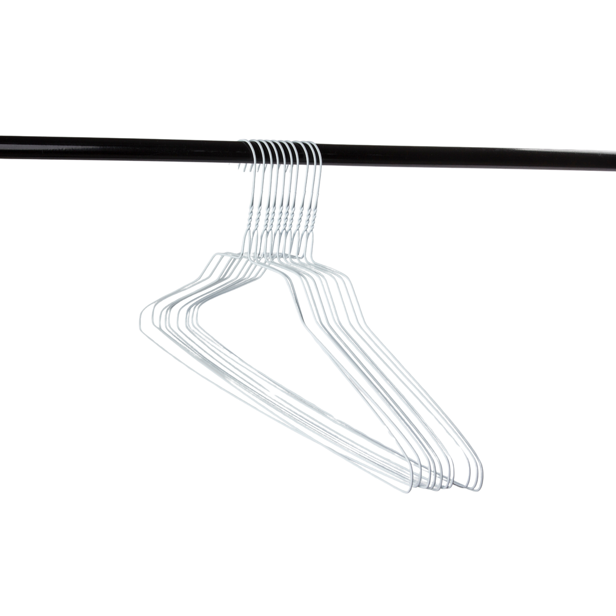 18" White Shirt Hanger, 14.5 Gauge - 500 pcs