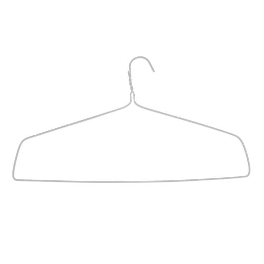 18" White Drapery Hanger, 11.5 Gauge - 250 pcs