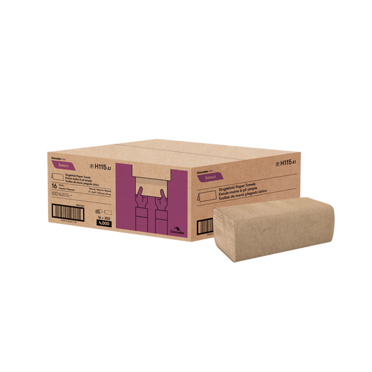 Hand Towel Sheets (H115) Singlefold Kraft - Cascades