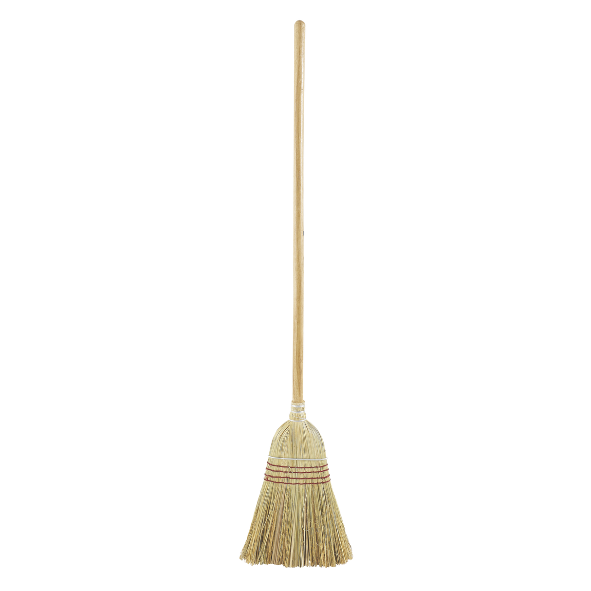 Corn Broom - Warehouse,2.9cm Stained/Lacquered Handle, Red, 145.0 x 30.5 x 6.2 cm