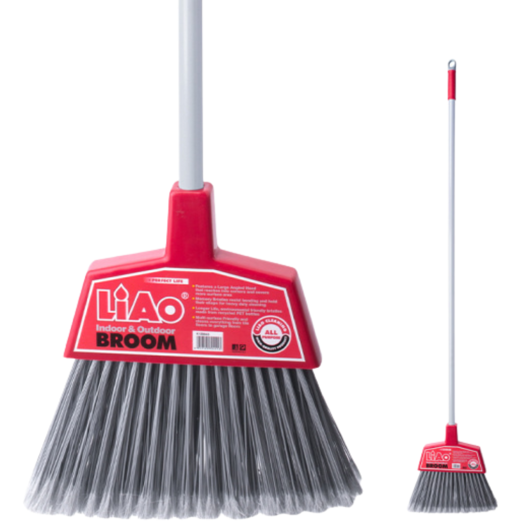 9" Angle Broom with Plastic Head and Metal Handle