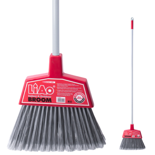 9" Angle Broom with Plastic Head and Metal Handle