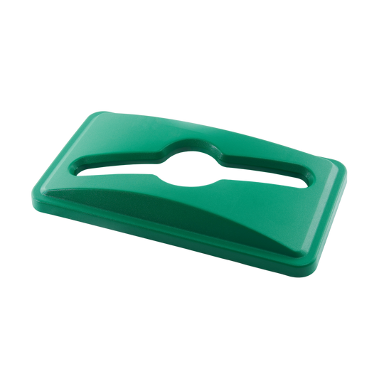 52.3 x 28.8 x 6.7cm Svelte Single Stream Recycling Top-Green Container - 1 piece