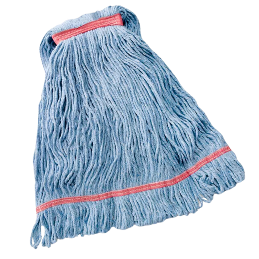 24oz Blue Narrow Band Cotton Mop Head - 1 piece, 6 pcs/bag
