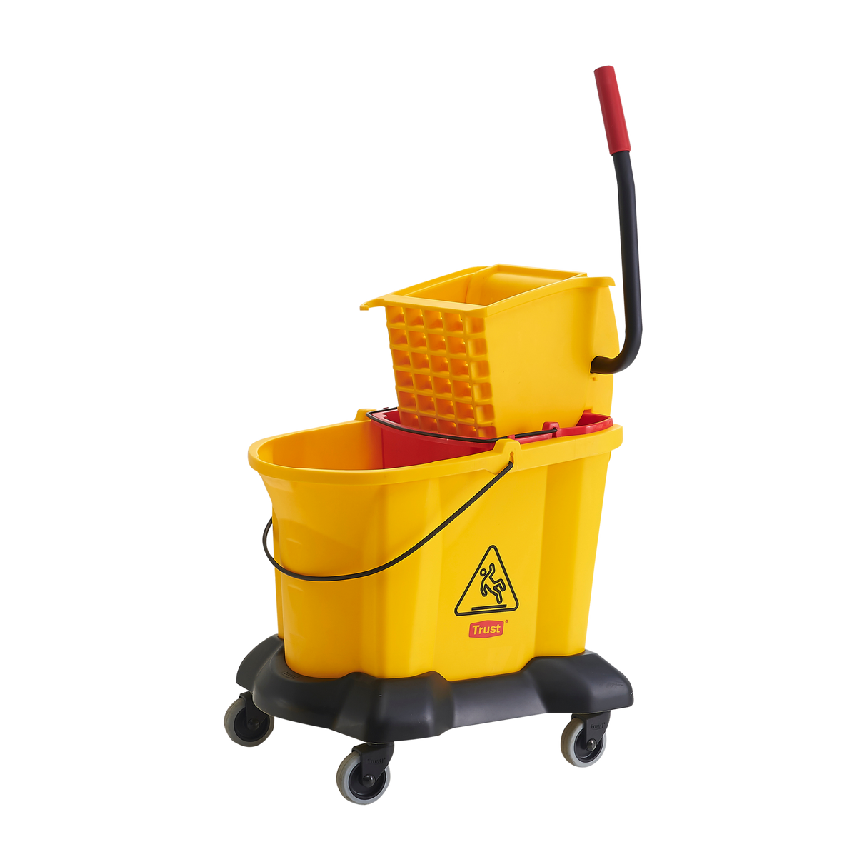 33L Dual-water Side Press Combo Yellow Bucket & Wringer