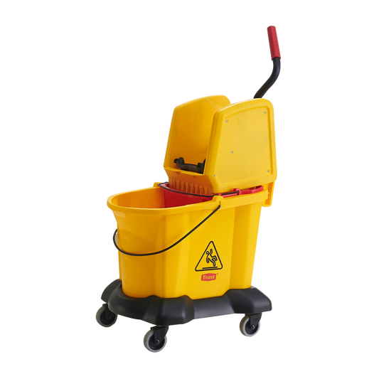 33L Dual-water Down Press Yellow Bucket & Wringer Combo
