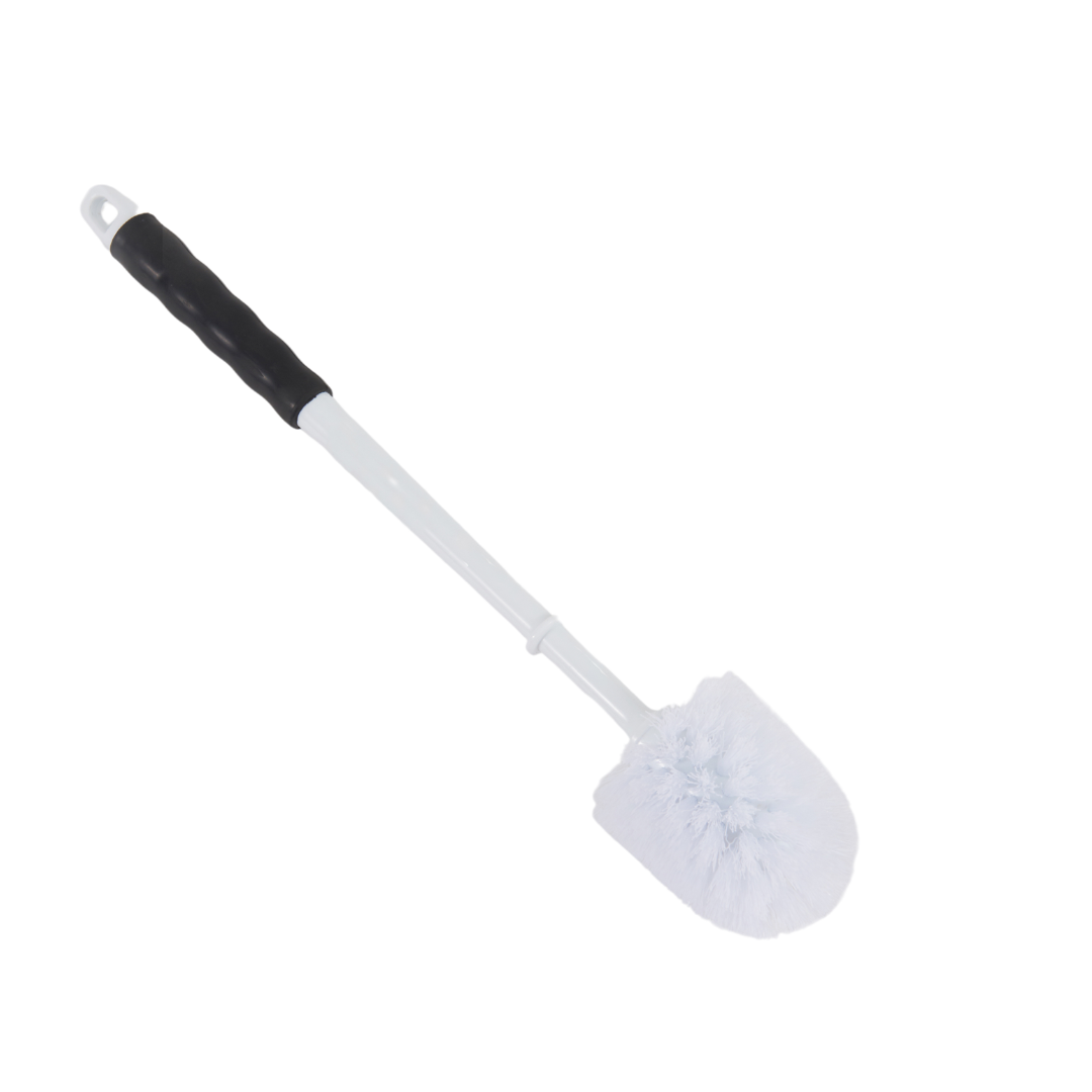 7.5 x 7.5 x 42.0cm White Toilet Brush with Plastic Handle, PP Fill
