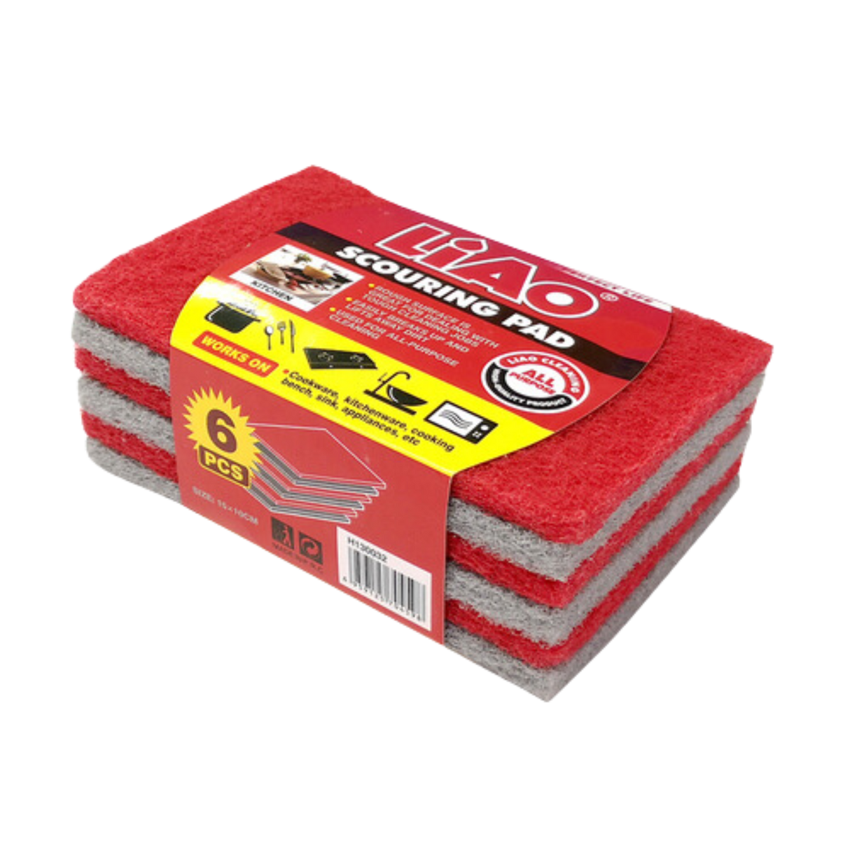 15x10cm Scouring Pad - 6pcs/pack