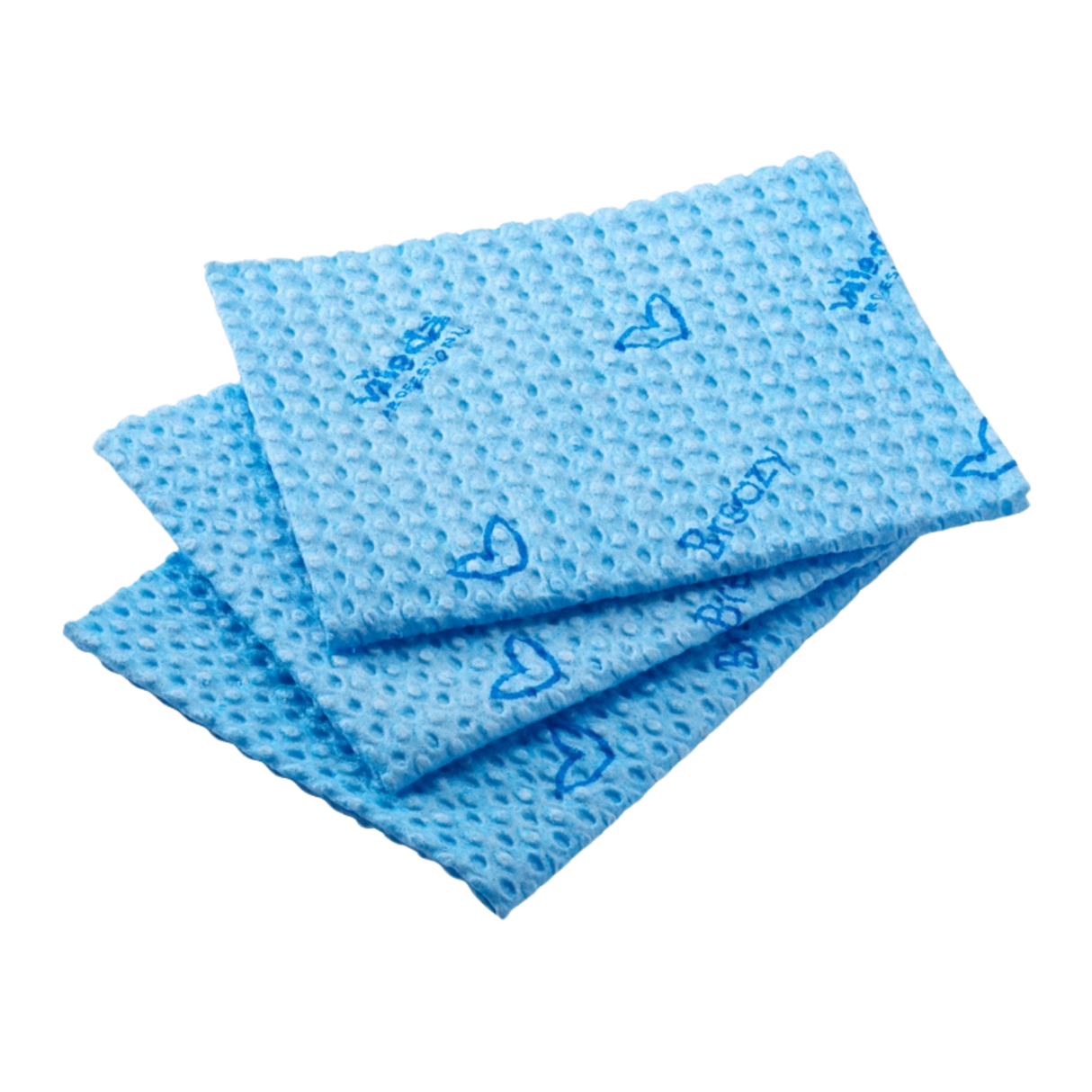 35cm x 35.5cm Blue Breazy Semi-disposable Microfibre Cloth - 25pcs