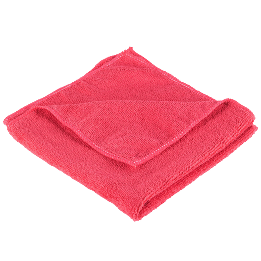16 x 16 Red Microfiber Cloth - 25 pcs/pak, 8paks/cs