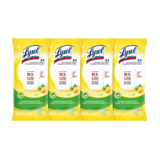 Citrus Disinfecting Wipes Flatpack - 84 sheets. 4pck/mc