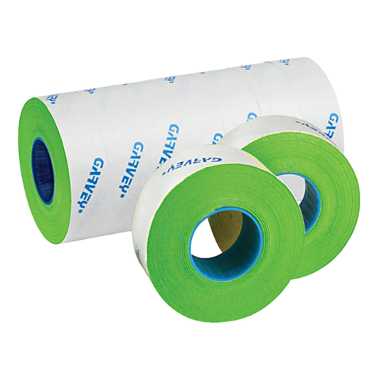 Green Blank Price Label - 9 Rolls, 20sleeve/cs