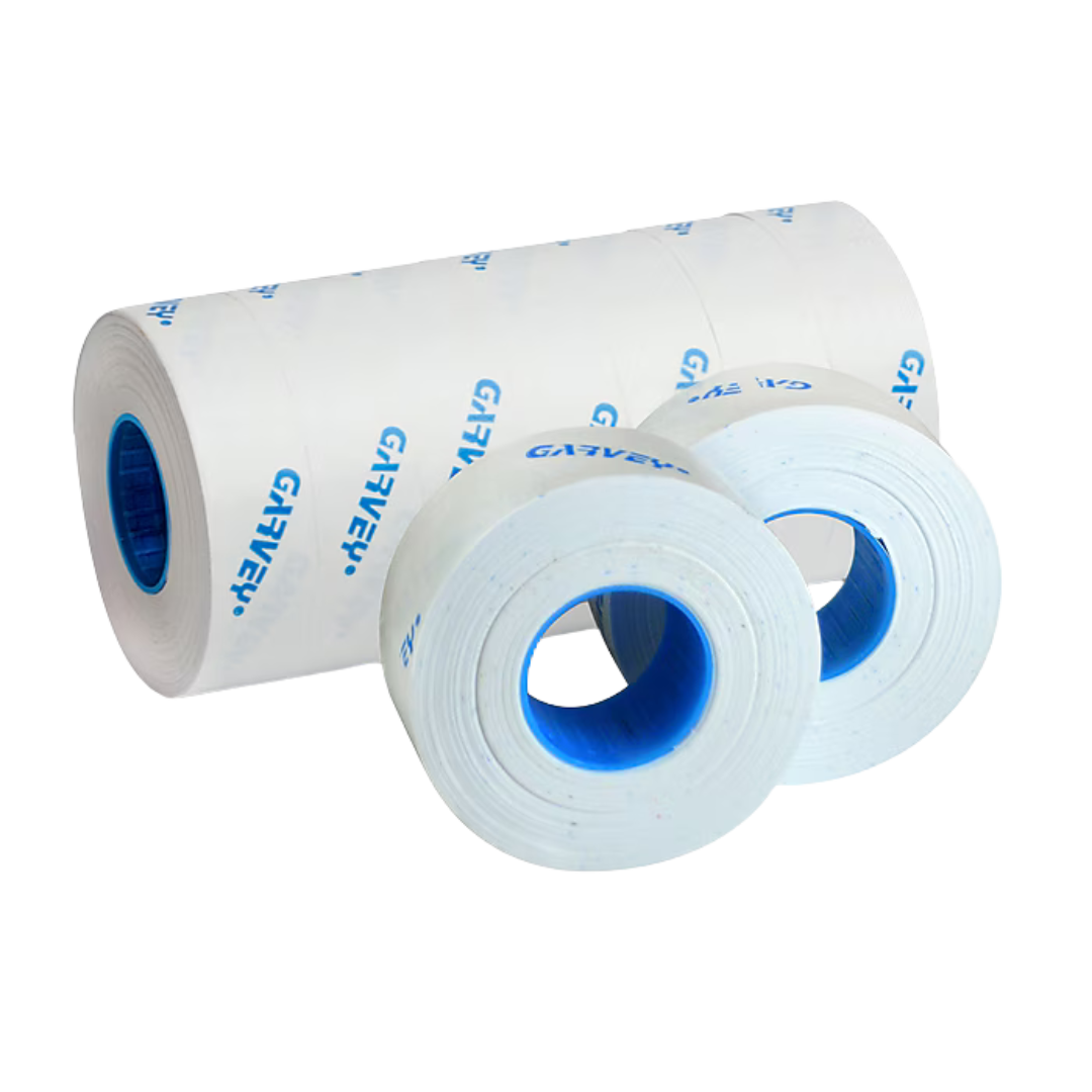White Blank Price Label - 9 Rolls, 20sleeve/cs