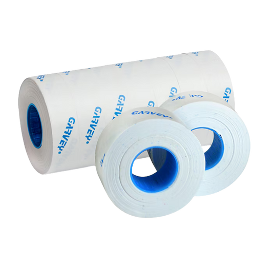 White Blank Price Label - 9 Rolls, 20sleeve/cs