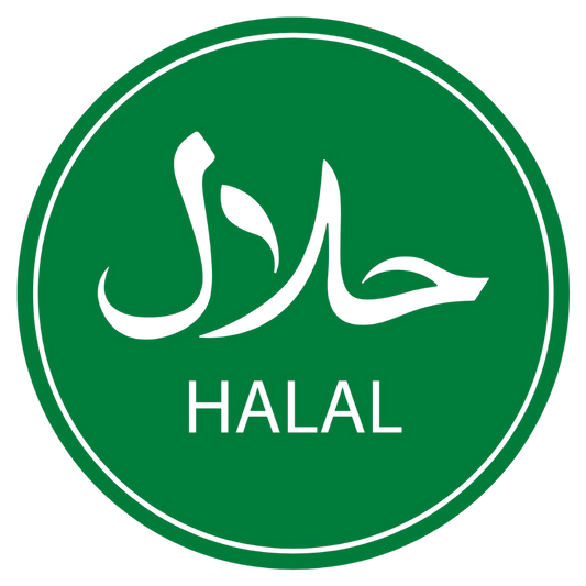 30mm Halal Food Sticker Label - 1000 x 7r,7r x 18/cs