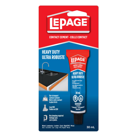 LePage Contact Cement, Light Amber Heavy Duty, 30 ml Tube, Pack of 1 LePage