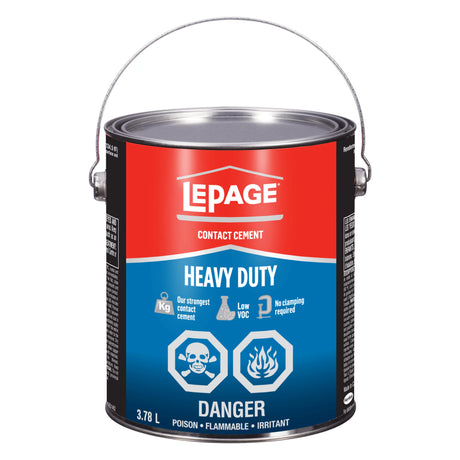 LePage Contact Cement, Light Amber Heavy Duty, 3.8 l Bottle, Pack of 1 LePage