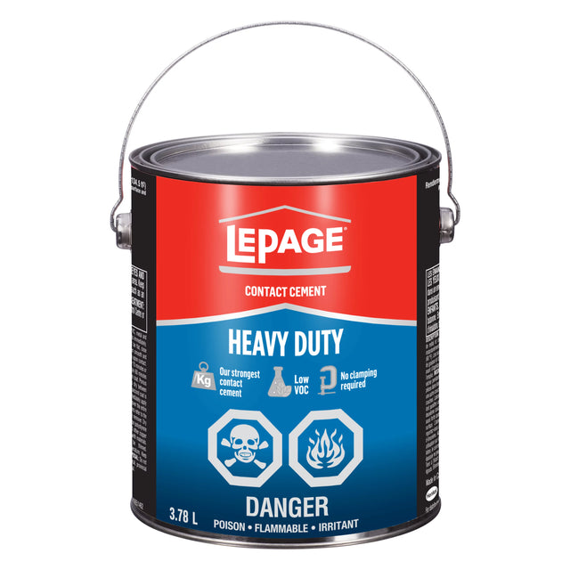 LePage Contact Cement, Light Amber Heavy Duty, 3.8 l Bottle, Pack of 1 LePage