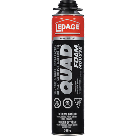 Lepage® Quad® Foam™ Window & Door Installation Foam, Aerosol Can, Tan LePage®