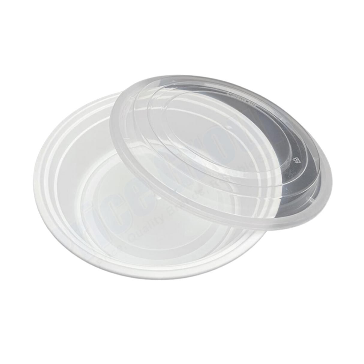 24oz Round Take-Out Microwavable Combo Container with White Base - 150sets