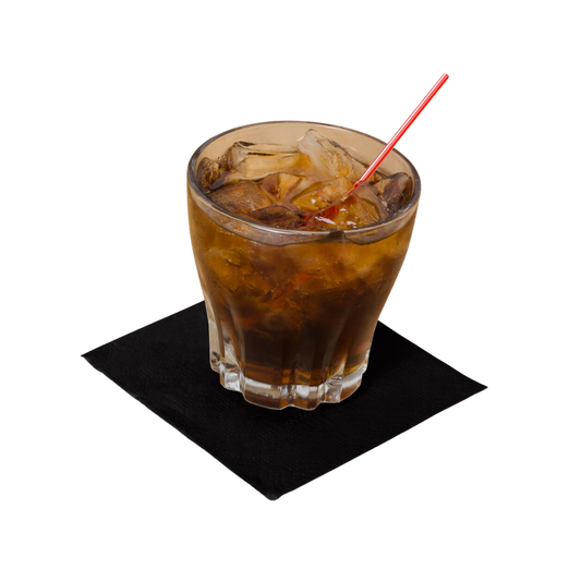 9"x9", 1/4 fold Black Cocktail/Beverage Napkins - 8x250/cs