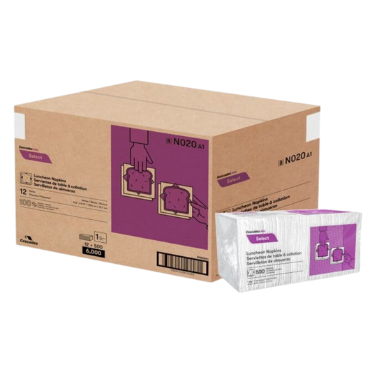 1ply 1/4 Fold Lunch Napkins - 500x12/cs