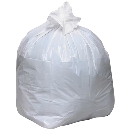 20" x 22" High Density White Gabage Bag Rolls - 1000pcs