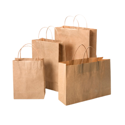 10"x5"x13" Kraft Paper Bag with Twisted Handle - 250pcs