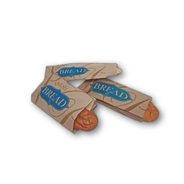 Large Kraft Printed Fresh Bread Bags - 1000pcs