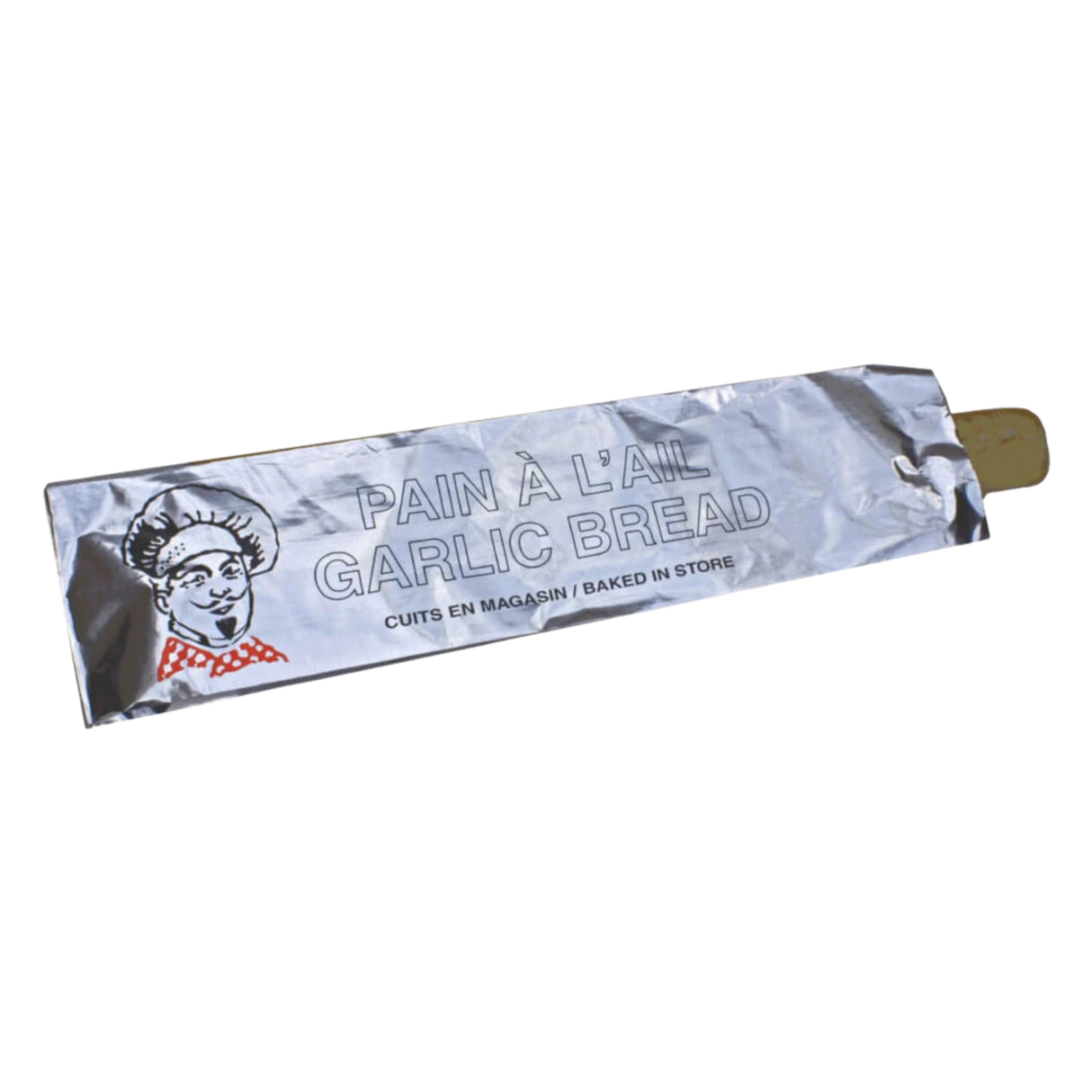 5.25" x 2.25" x 21" Printed Foil Laminated Garlic Bread Bags - 500pcs