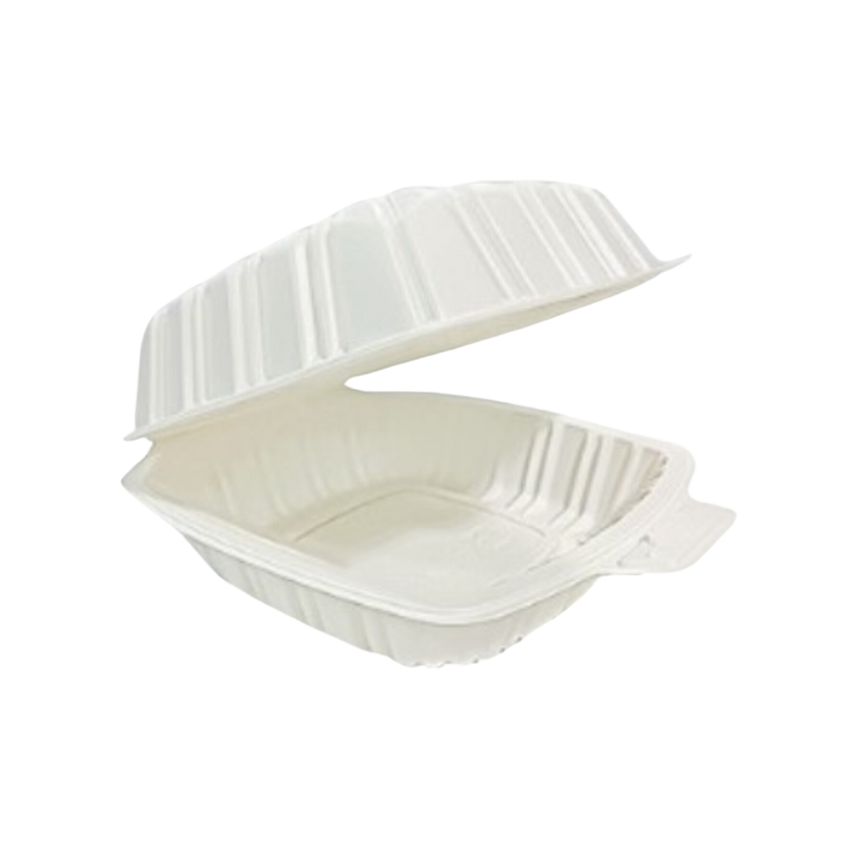 6" x 6" x 2.75" White MFPP Take-Out Container - 500 pcs