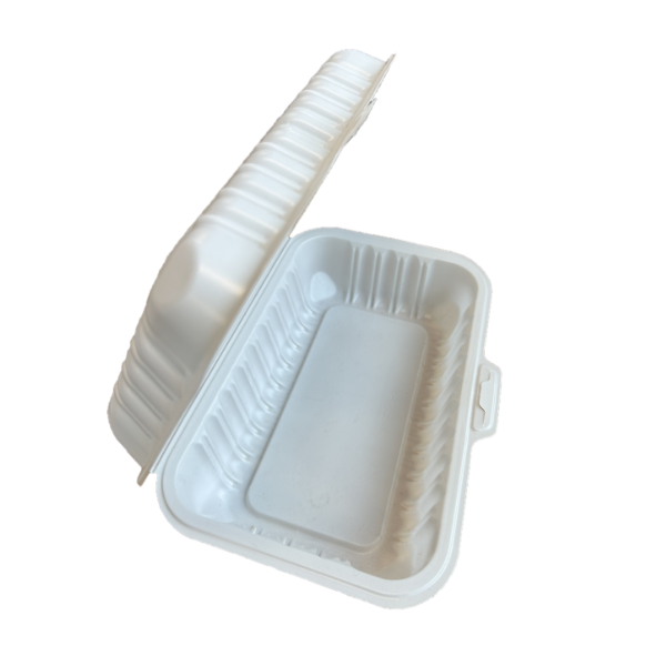 8" x 5" x 3" White MFPP Take-Out Container - 200 pcs
