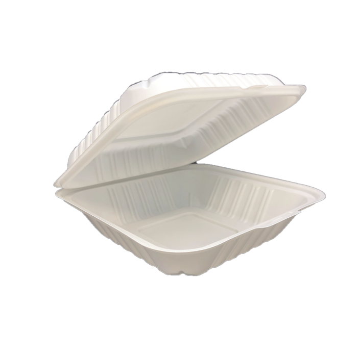 8" x 8"x 3" White MFPP Take-Out Container - 150/cs