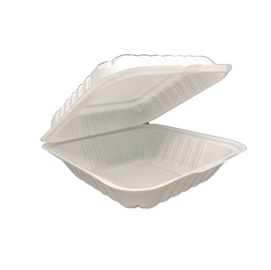 8" x 8"x 3" White MFPP Take-Out Container - 150/cs