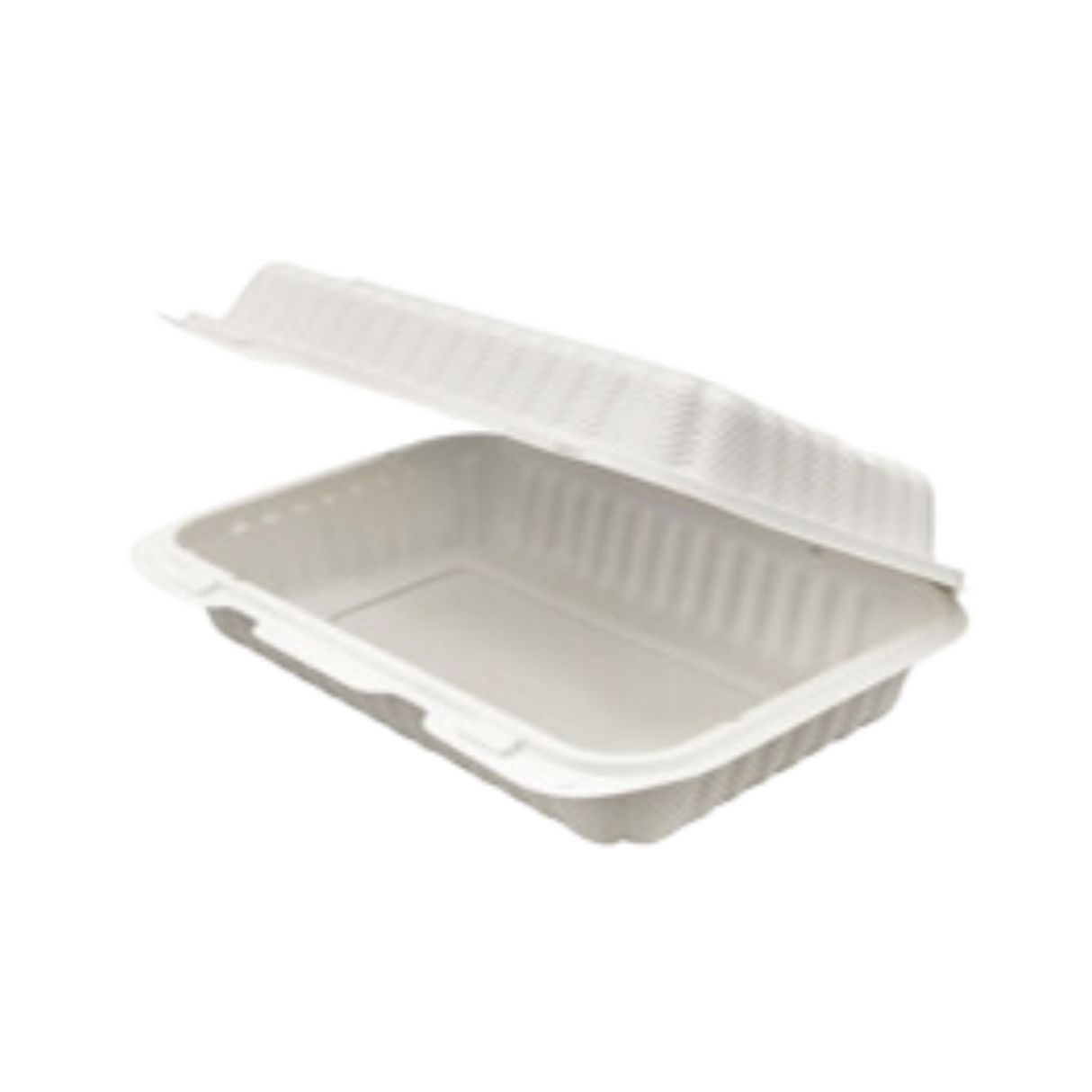 8.86" x 5.86" x 2.79" White MFPP Take-Out Container - 150 pcs