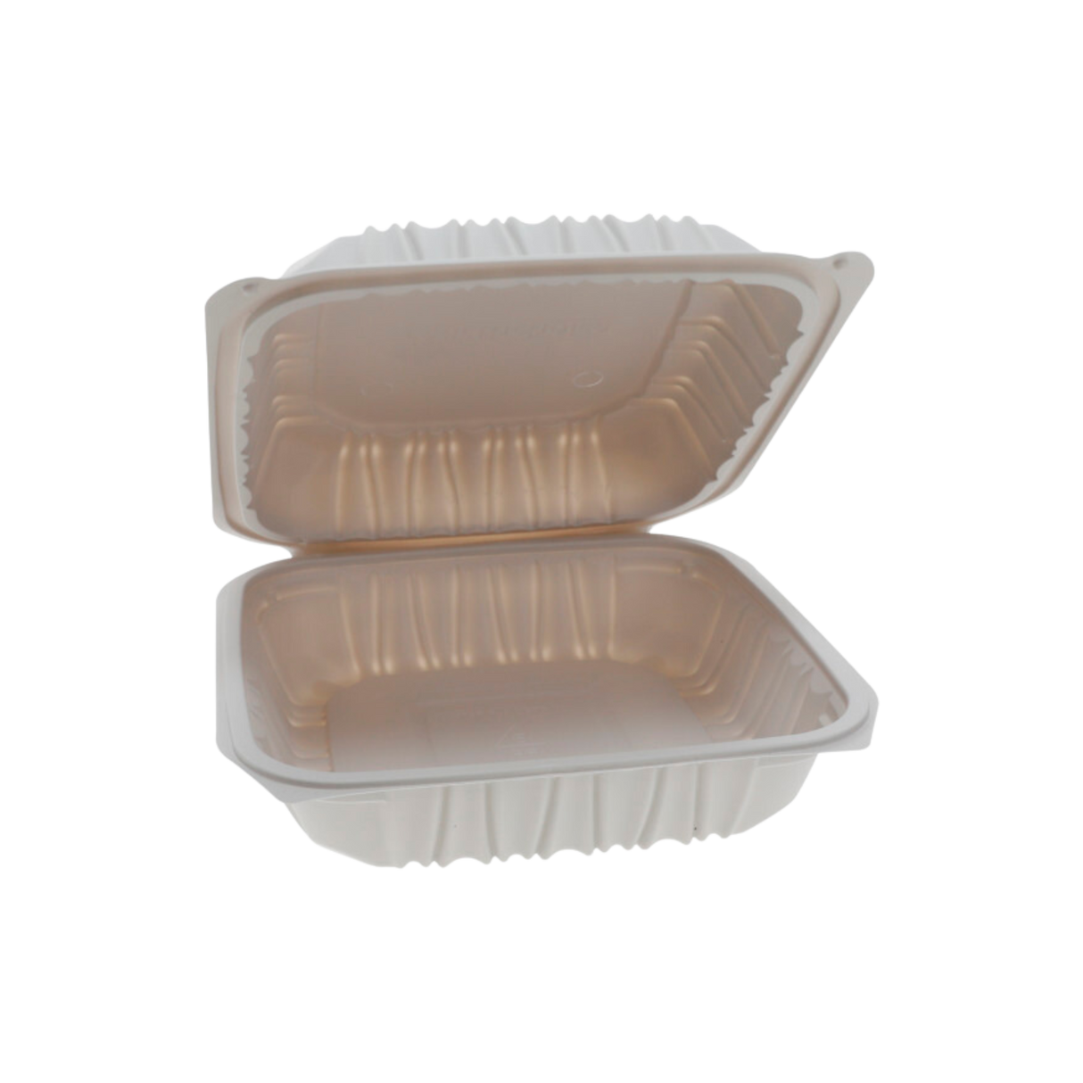 8.5" x 8.5" x 3" White MFPP Take-Out Container - 146/cs